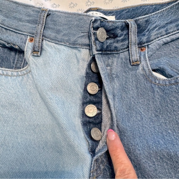 Pac Sun Women’s Colorblock High Rise Straight Size 24 Denim Jeans - Picture 3 of 6